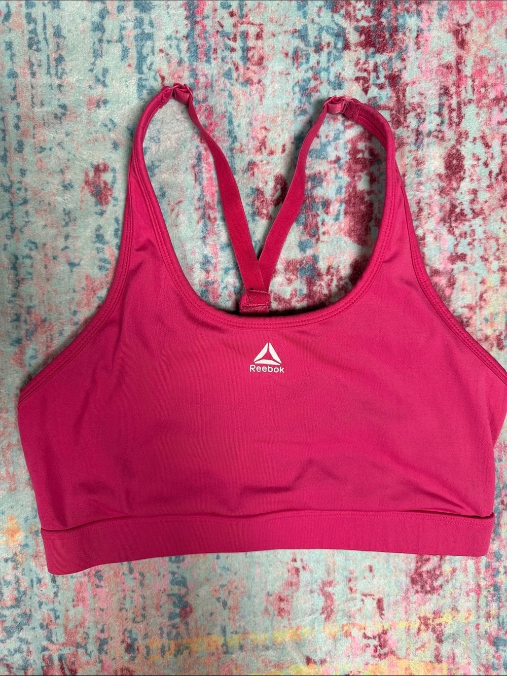 Reebok Bright Fuchsia Racerback Sports Bra